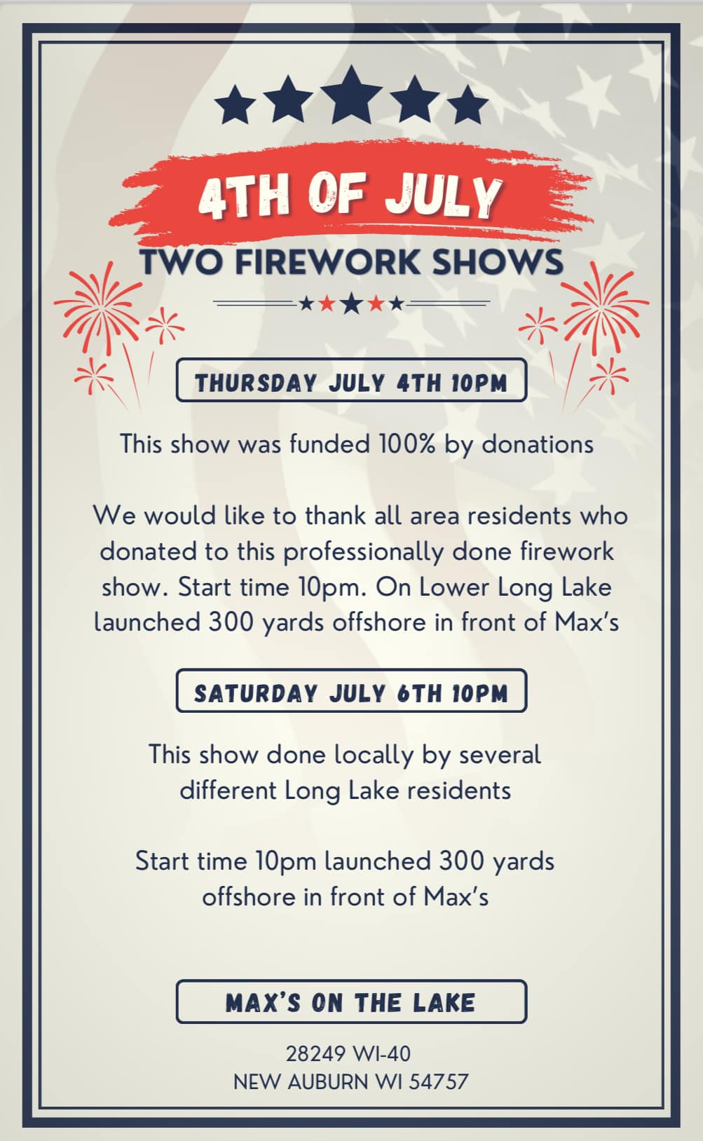 Max's Fireworks