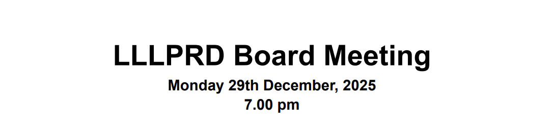 Board Meeting – Mon 29th Dec, 2025. 7.00 pm